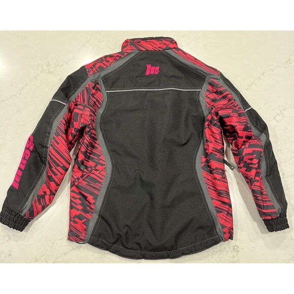 Mossi Racing Womens Small Full Zip Snowmobile Winter Jacket Pink Black Warm Coat - Picture 2 of 16